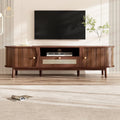 TV-Lowboard im Landhausstil mit Rattanfronten, offenen F?chern und Staura