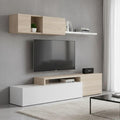 Modulare Wohnwand mit TV-Bereich in Wei?, 201 ¡Á 4