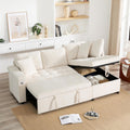 Ecksofa mit Schlaffunktion, Bettkasten, Stauraum, USB-Anschluss und Armle