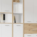 B¨¹cherregal mit 2 Einlegeb?den und 1 T¨¹r aus Holzwerkstoff in Artisan-Eiche und Wei?, 44,8 ¡Á 226,5