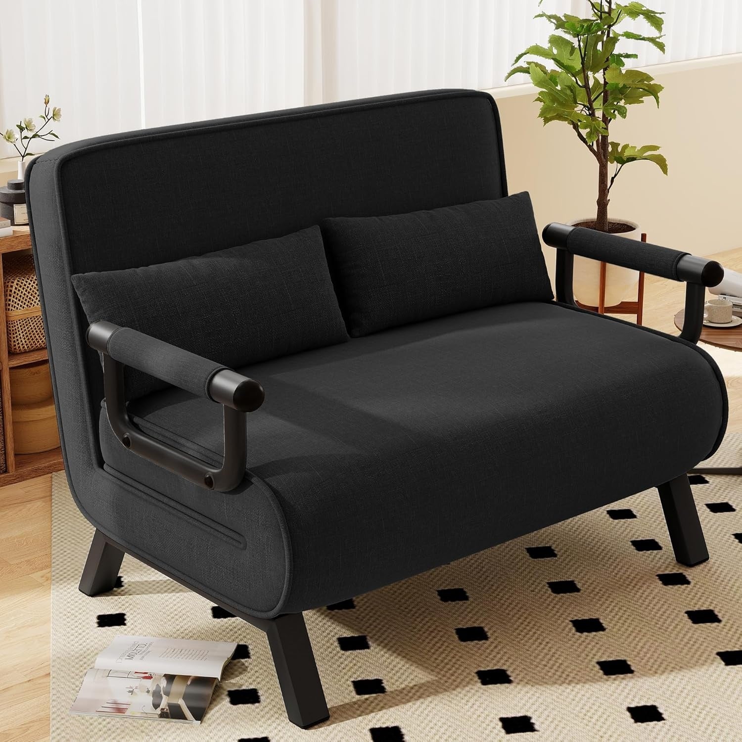 2-Sitzer-Schlafsofa mit Bettfunktion, verstellbarer R¨¹ckenlehne un