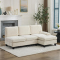 3-Sitzer Ecksofa in L-Form mit Polsterhocker und