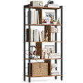 B¨¹cherregal mit 5 Ebenen und Metallgestell, Vintagebraun und Tin