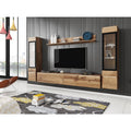4-teiliges Wohnwand-Set mit Hochschr?nken, TV-Lowboard und