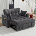 2-Sitzer Schlafsofa aus Samt mit verstellbarer R¨¹ckenlehne, Getr?nkehalter und Armleh