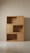 Modulares Regal aus Massiv-Eiche